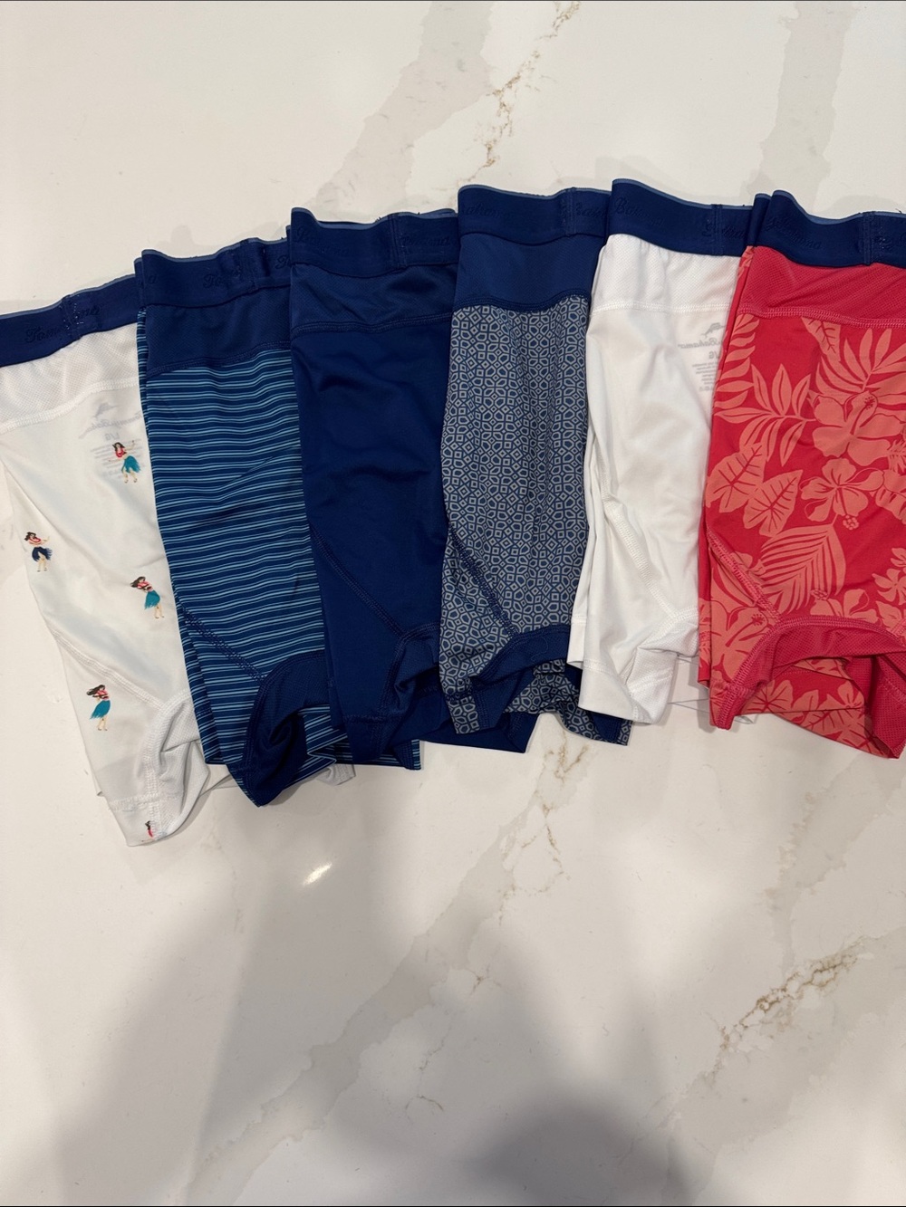 Tommy Bahama Men's Boxer Briefs - Navy, White, Coral